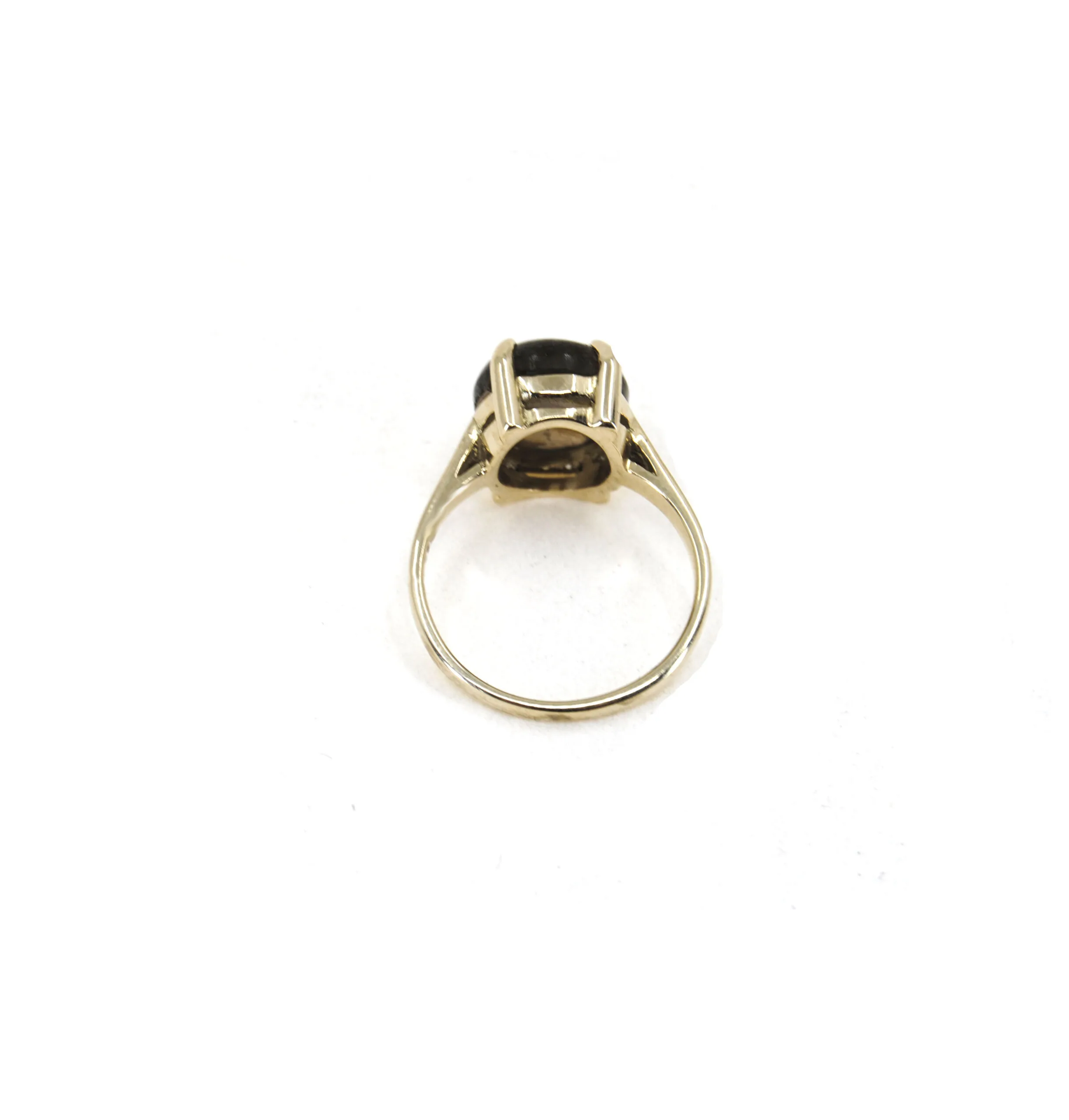 geelgouden ring met Labradoriet