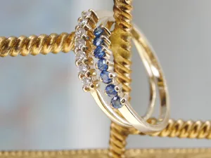 Gouden ringen met topaas en diamant Gouden ringen met topaas en diamant