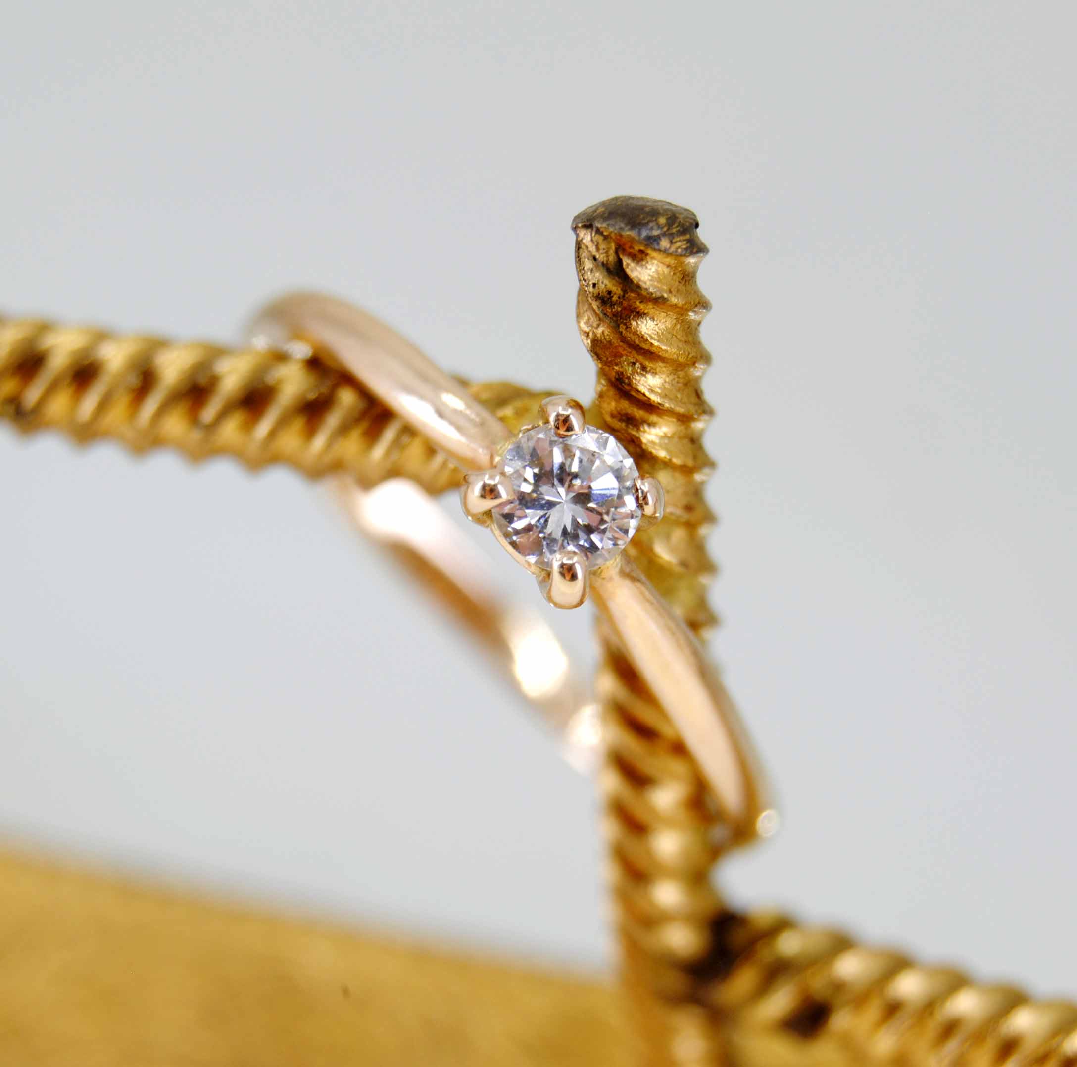 14K roodgouden ring