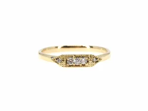 14K Gouden ring Chicago. geelgouden ring dames met diamant