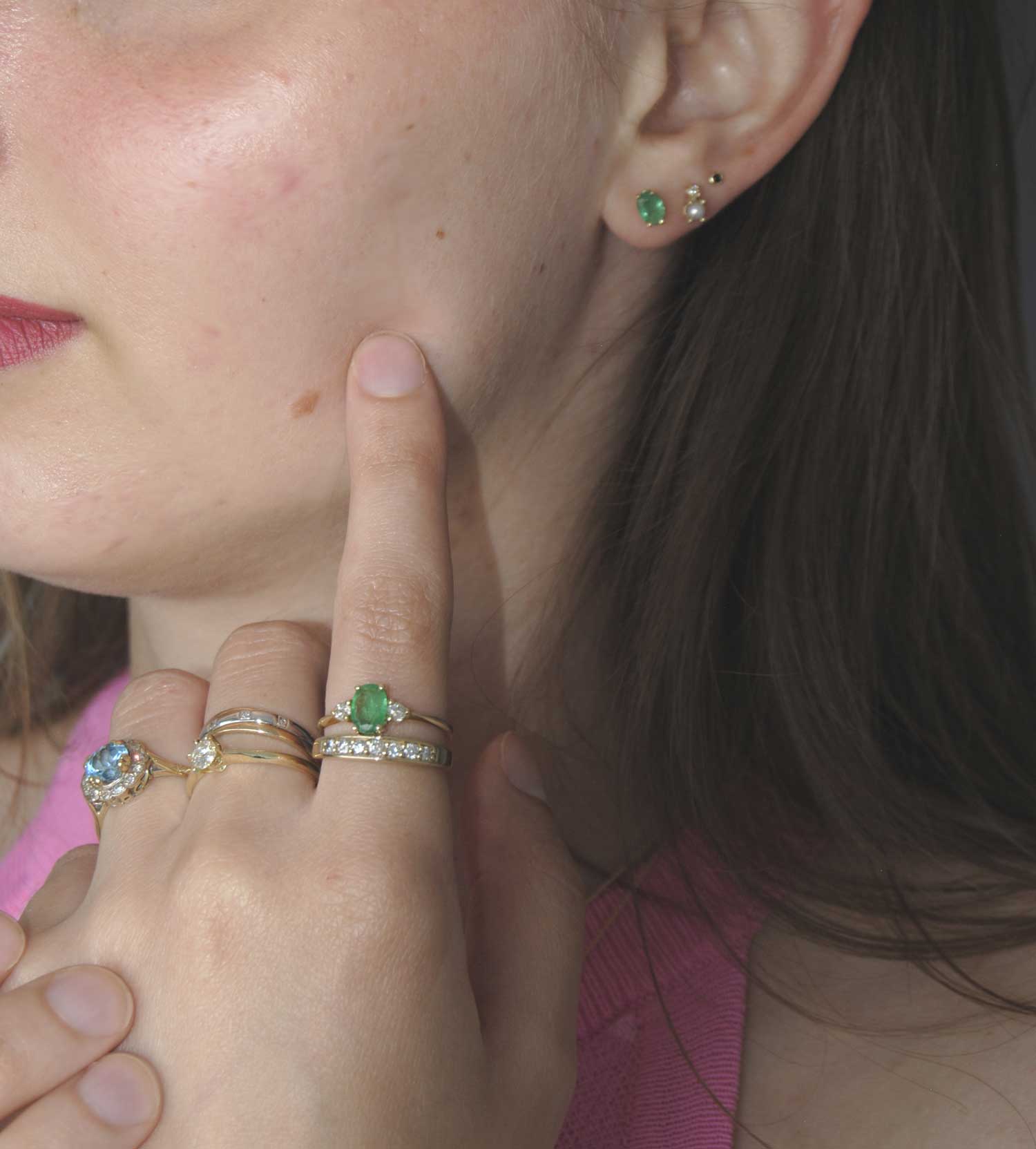 14K Gouden oorknoppen met Parel en DiamantBicolour gouden ring met Topaas en Diamant Geelgouden Verlovingsring Parijs Met Diamant Gouden Ring Met Peridoot En Diamant Ring met smaragd en diamant