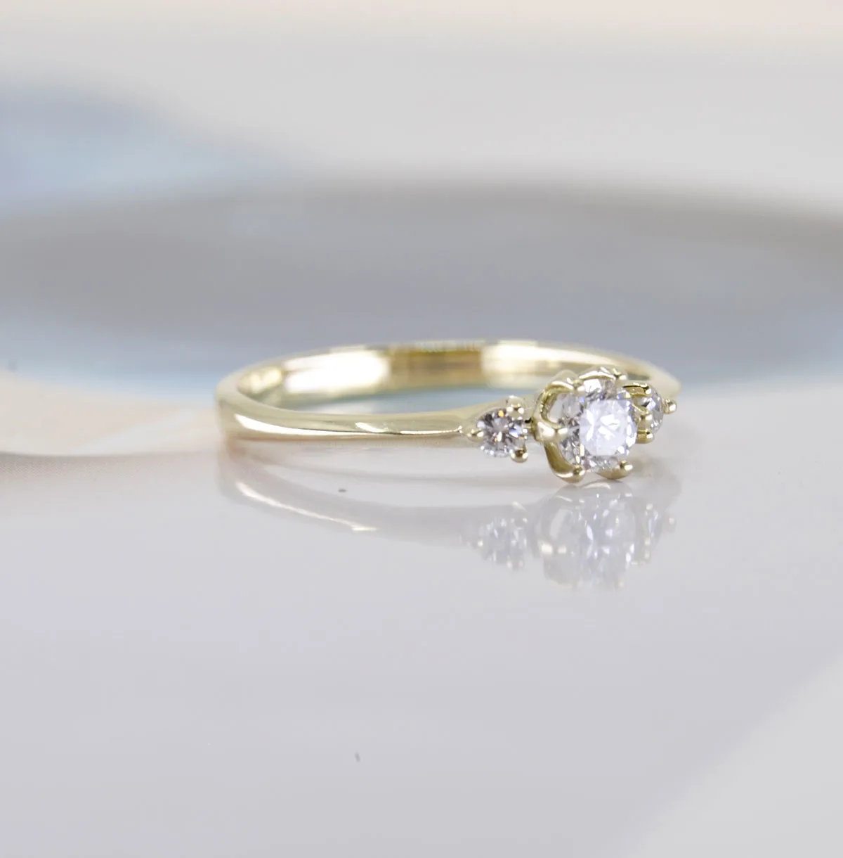 Geelgouden ring Havana met Diamant