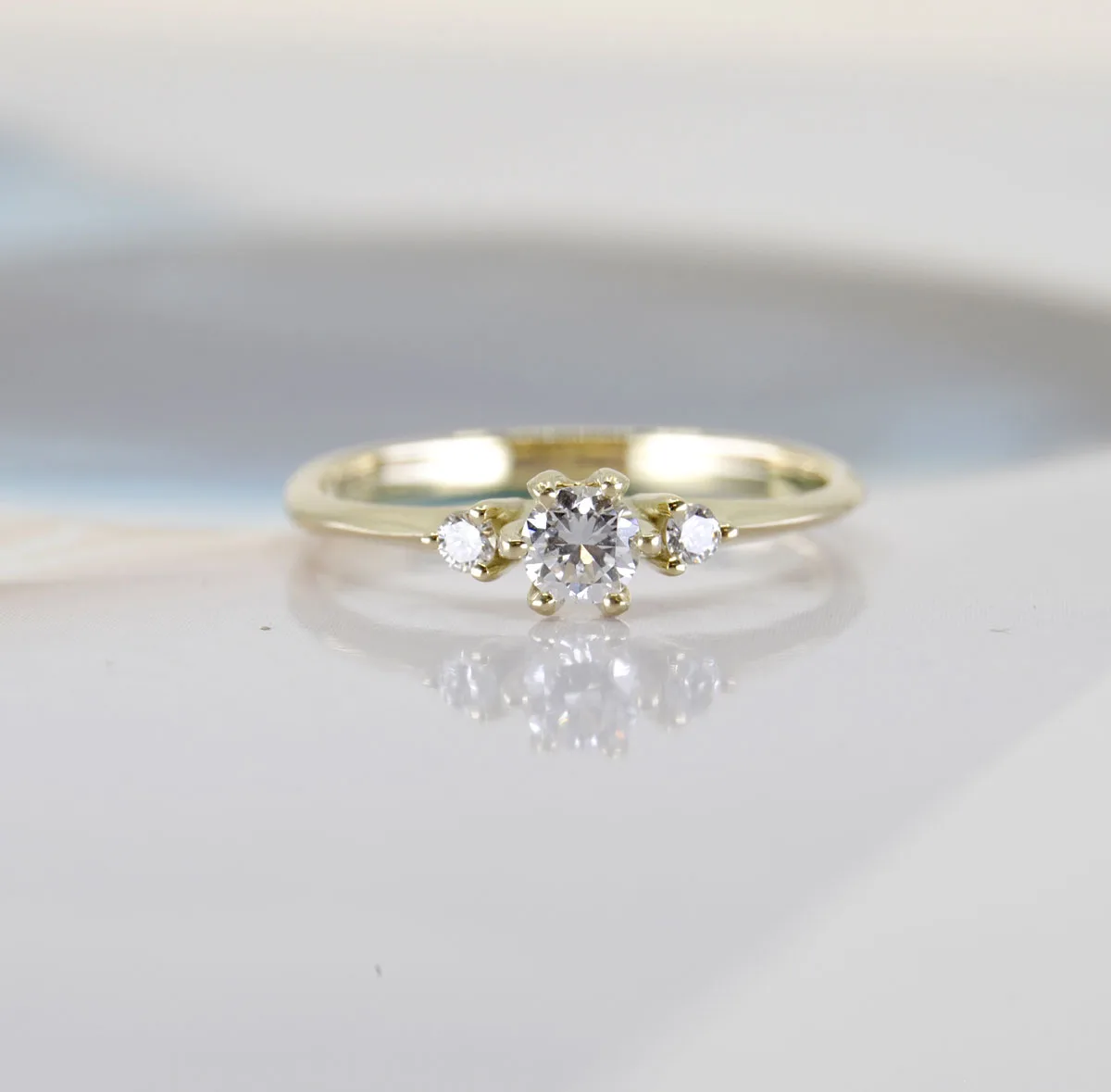 Geelgouden ring Havana met Diamant