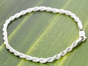 Zilveren koord armband 3 mm