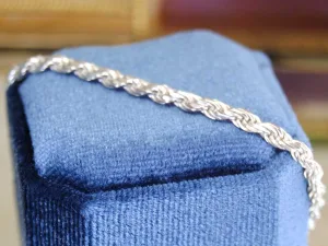 Zilveren koord armband 3 mm