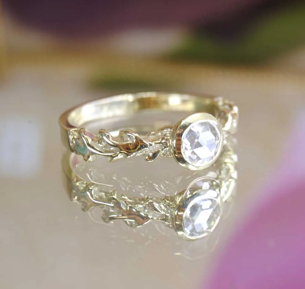 Geelgouden ring Brasilia met Diamant 0,45crt