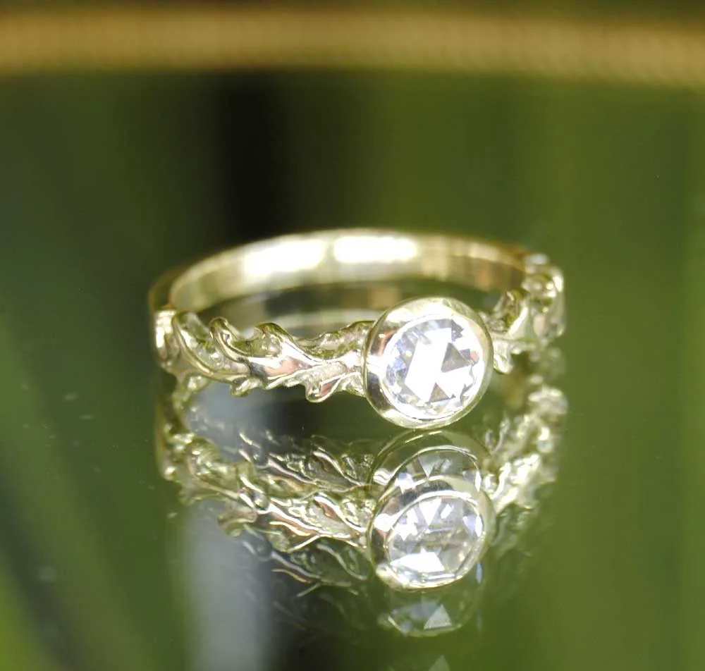 Geelgouden ring Brasilia met Diamant 0,45crt