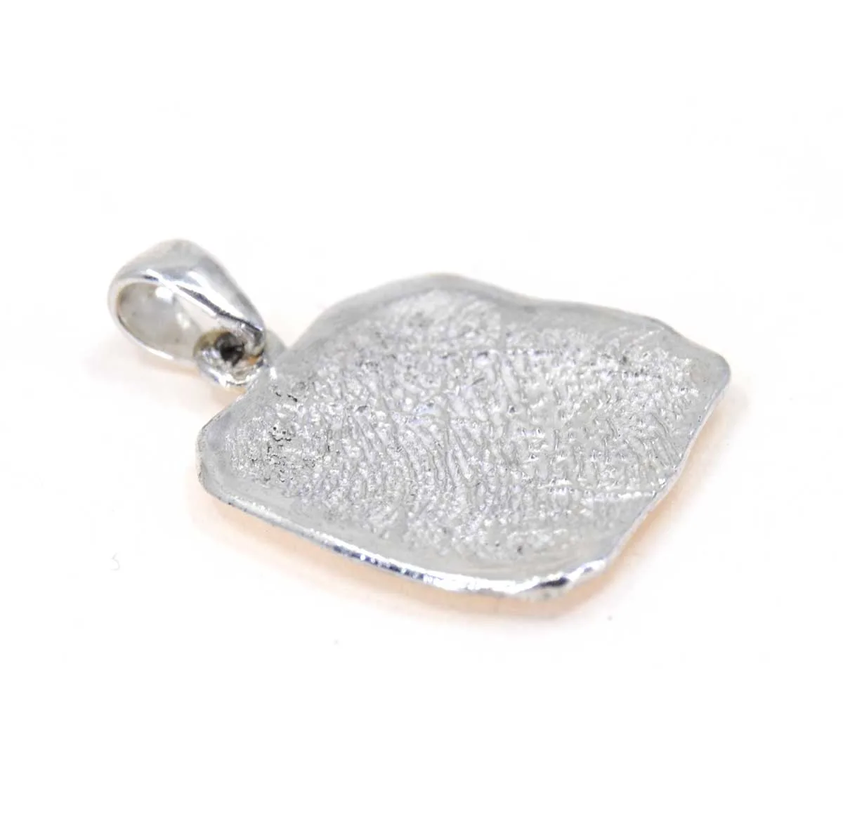Zilveren hanger met vingerafdruk