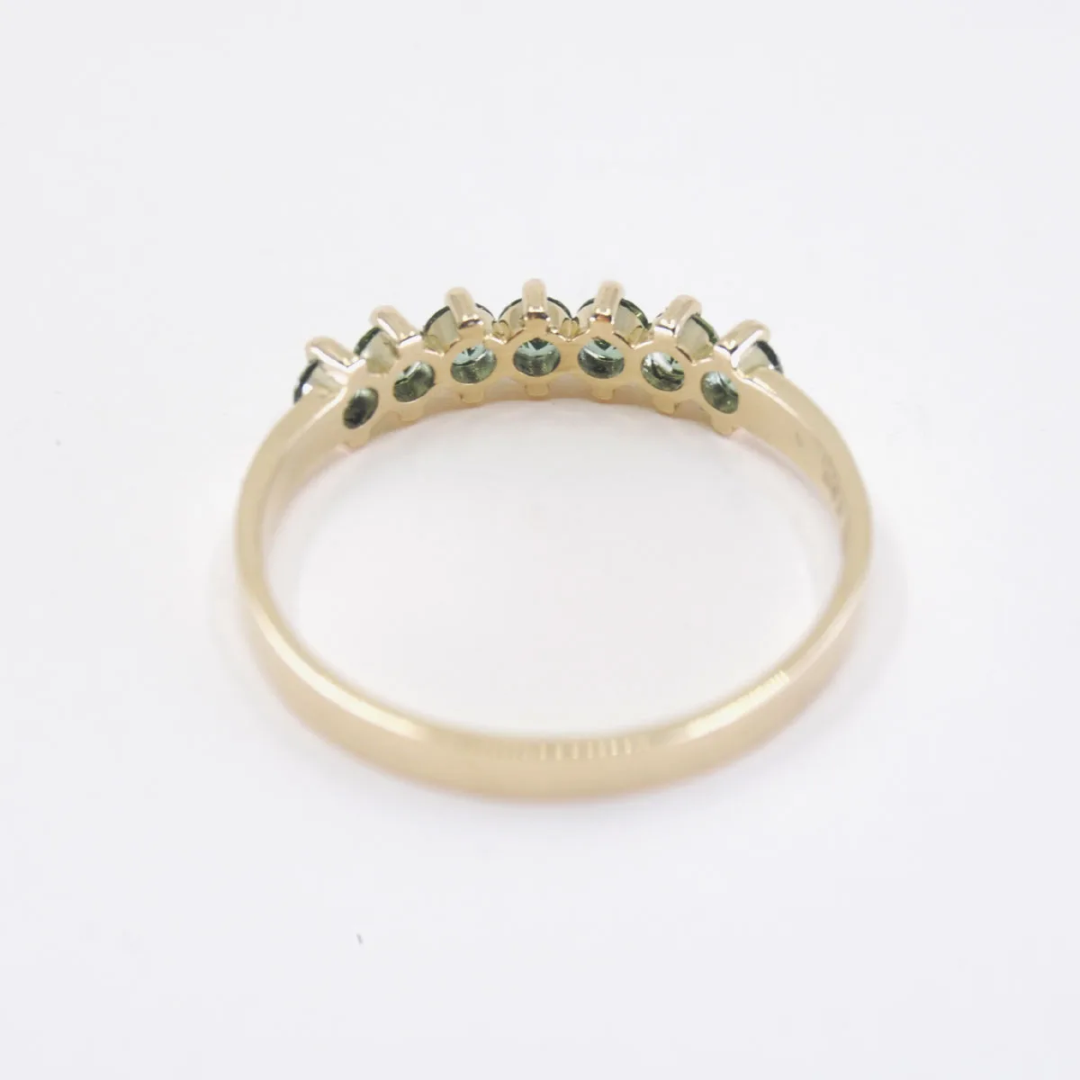 Geelgouden ring Lucca met groene Topaas