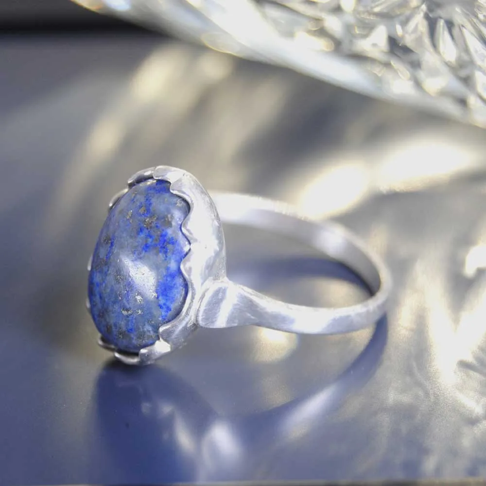 Zilveren ring La Serena met Lapis Lazuli