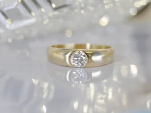 Geelgouden ring Luxor met Diamant 0,40crt