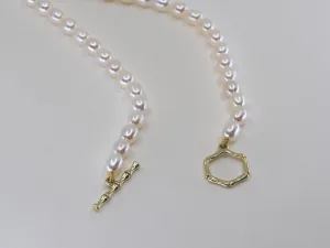 Gouden Zoetwaterparel collier