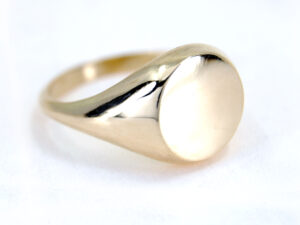 14 Karaat Geelgouden Zegelring met Graveerbare Plaat (11 mm)