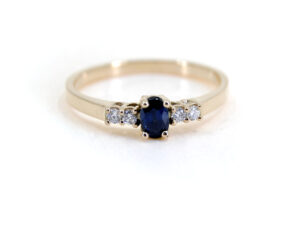 14k Geelgouden solitair natuurlijke Diamant ring met 0,50ct. Prato