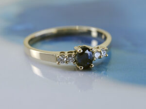 14k Geelgouden solitair natuurlijke Diamant ring met 0,50ct. Prato