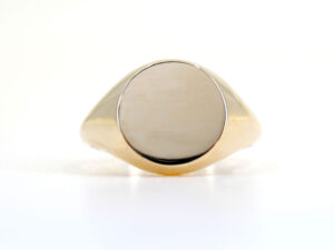 14 Karaat Geelgouden Zegelring met Graveerbare Plaat (11 mm) 14 Karaat Geelgouden Zegelring met Graveerbare Plaat (11 mm)